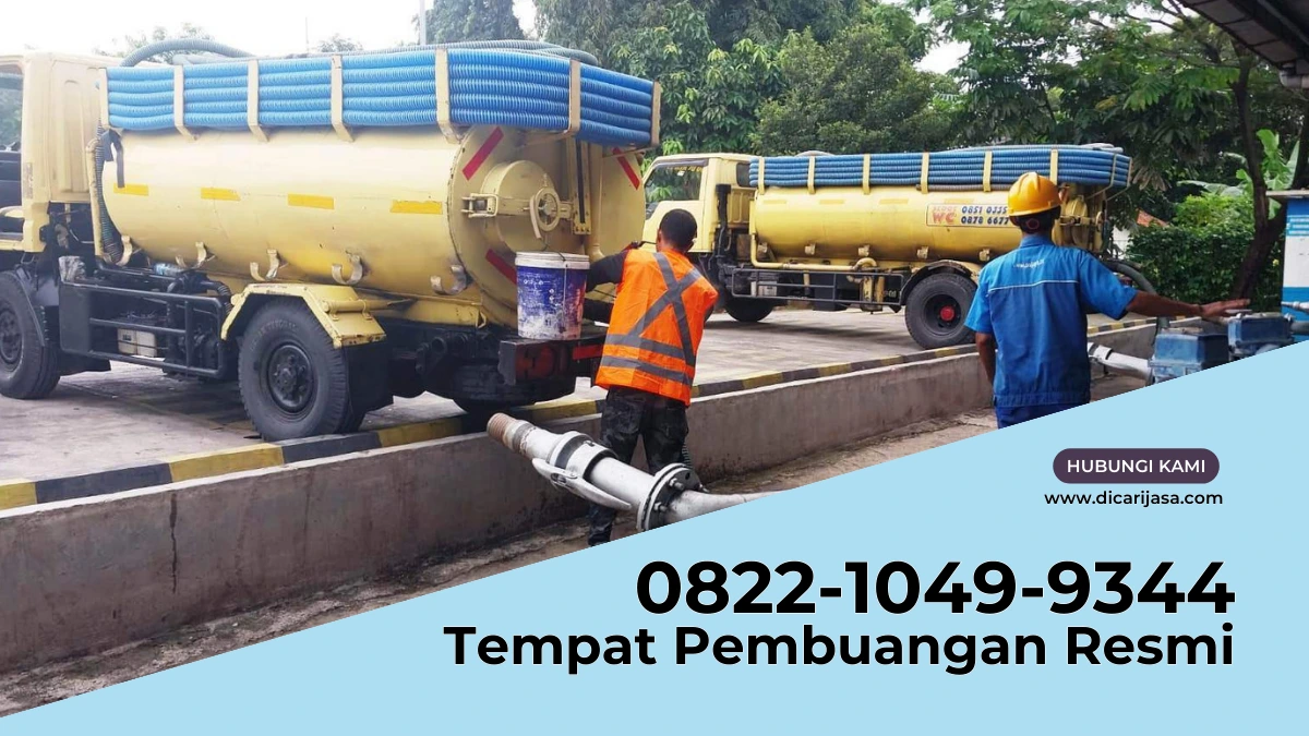 Proses pengangkutan limbah ke pembuangan resmi oleh Sedot WC Jakarta Barat